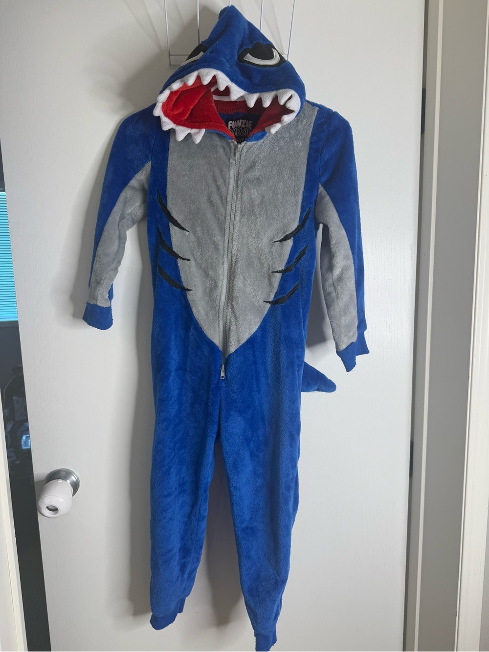 Funzie Onezie Kids XS (6) Hooded Shark Onesie